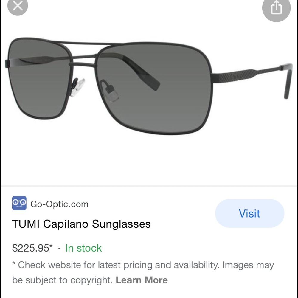 Tumi Capilano sunglasses